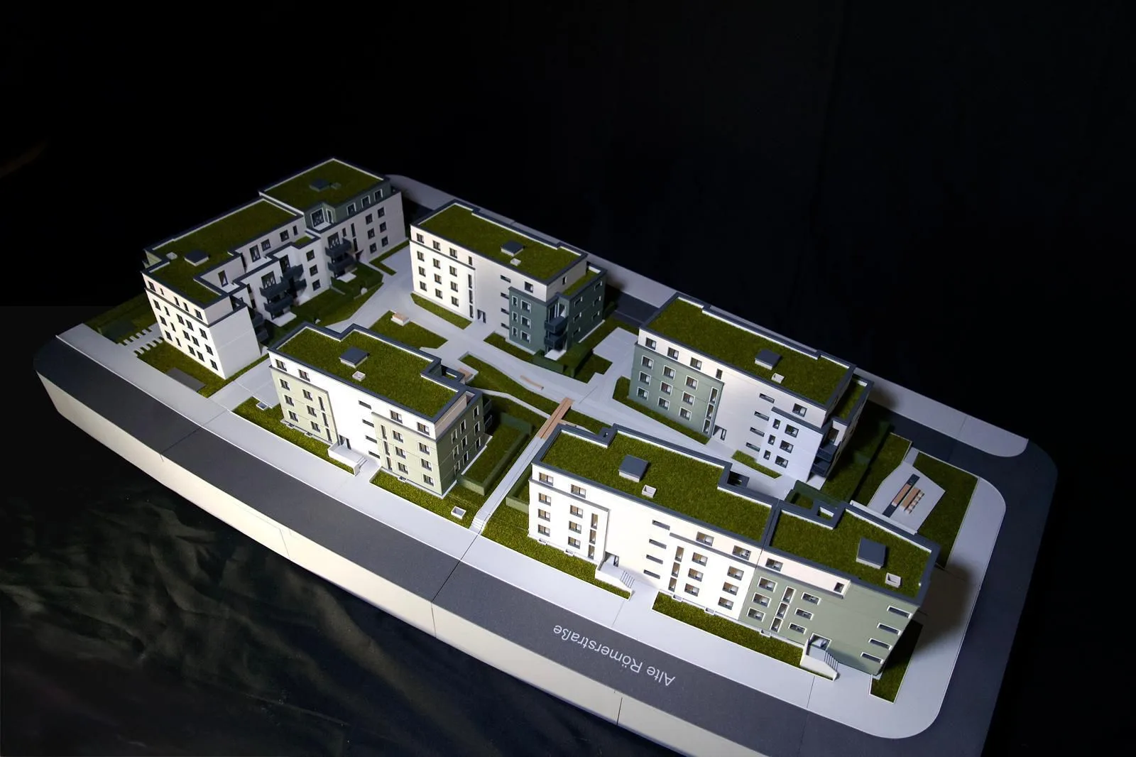 Architekturmodell Römerquartier — Draufsicht Gesamtanlage